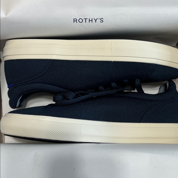 Rothy’s Men’s RS01 Sneaker Navy Blue Size 13 NEW IN BOX Sustainable Knit Lace Up - Picture 3 of 12